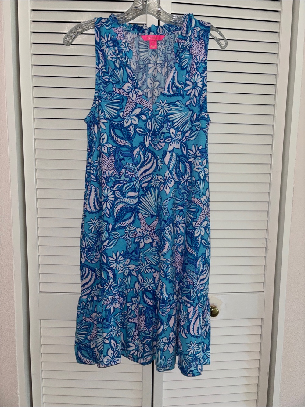 Lilly Pulitzer Blue & Aqua Floral-Leaf Midi Dress
